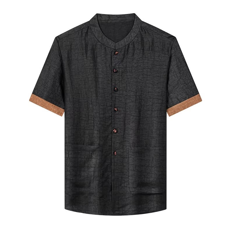 Luxury Skincare For Men - Real Silk 100% Collarless Shirts For