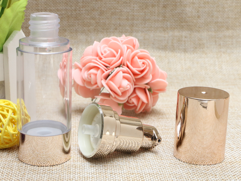 Airless Pump Bottle Light Gold - Luxury Skincare Packaging review and price