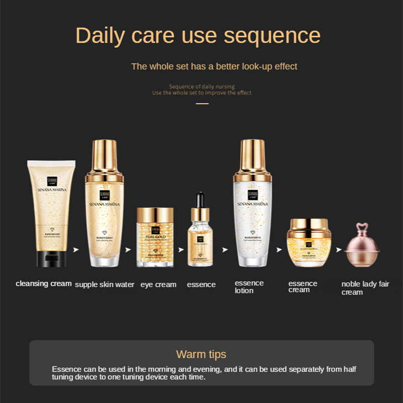 Women 24K Gold Skin Care Set 9 - Luxury Skincare Toner review and price