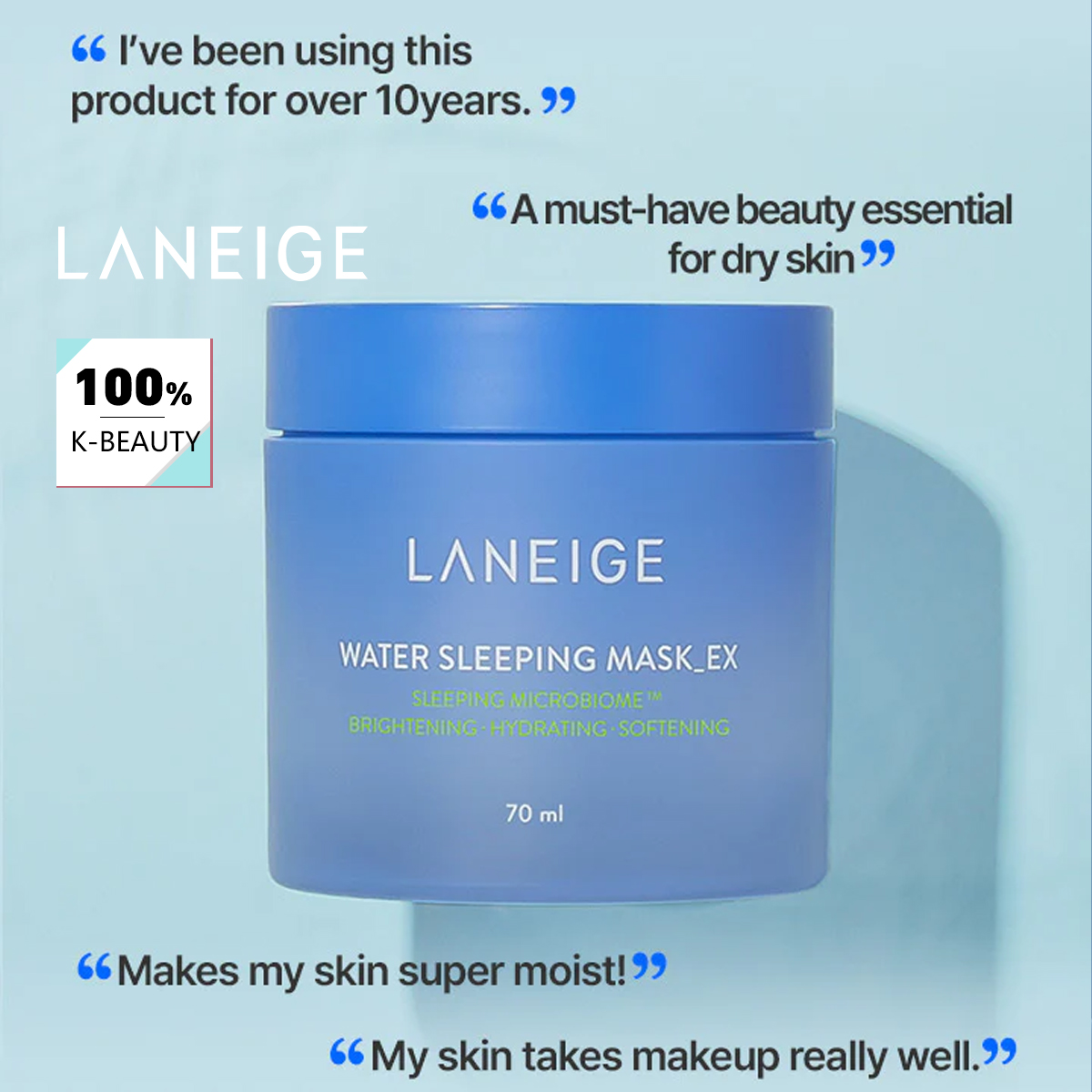 LANEIGE Water Sleeping Mask 70 - Luxury Skincare In Korea review and price