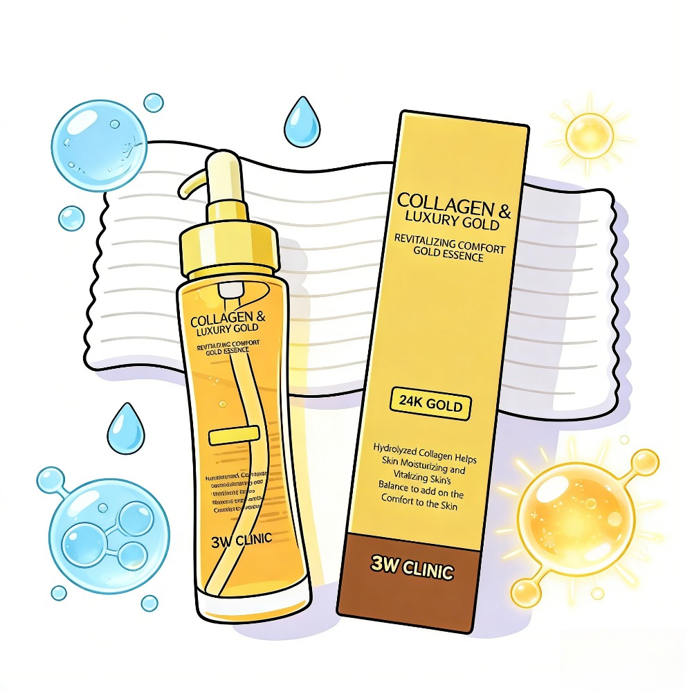 3WCLINIC Collagen & Luxury Gol - Luxury Skincare In Korea review and price